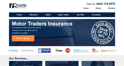 Desktop Screenshot of iquotemotortradeinsurance.co.uk