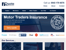 Tablet Screenshot of iquotemotortradeinsurance.co.uk